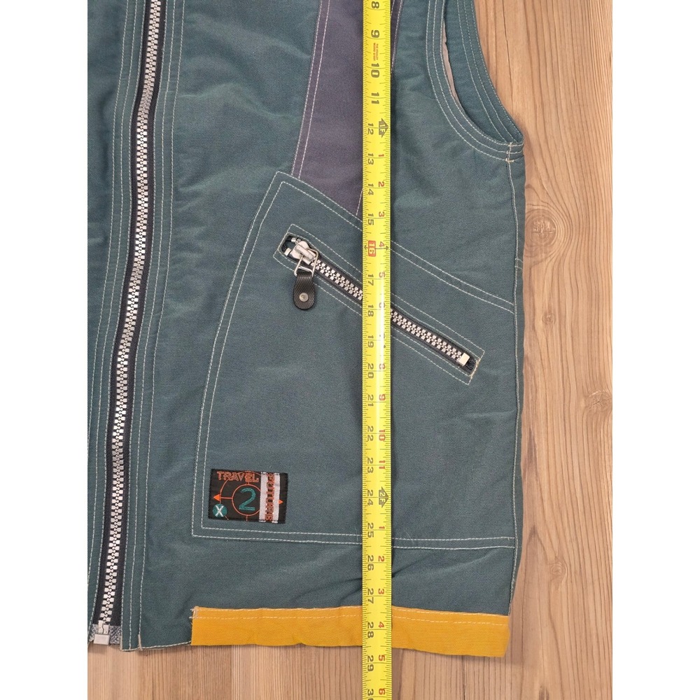 Travel 2 Future Passenger Mens Forest Green Utility Gorpcore Zip Up Vest XL - Picture 4 of 6